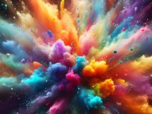 Explosie van kleuren