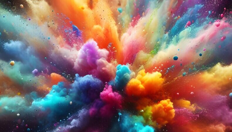 Explosie van kleuren